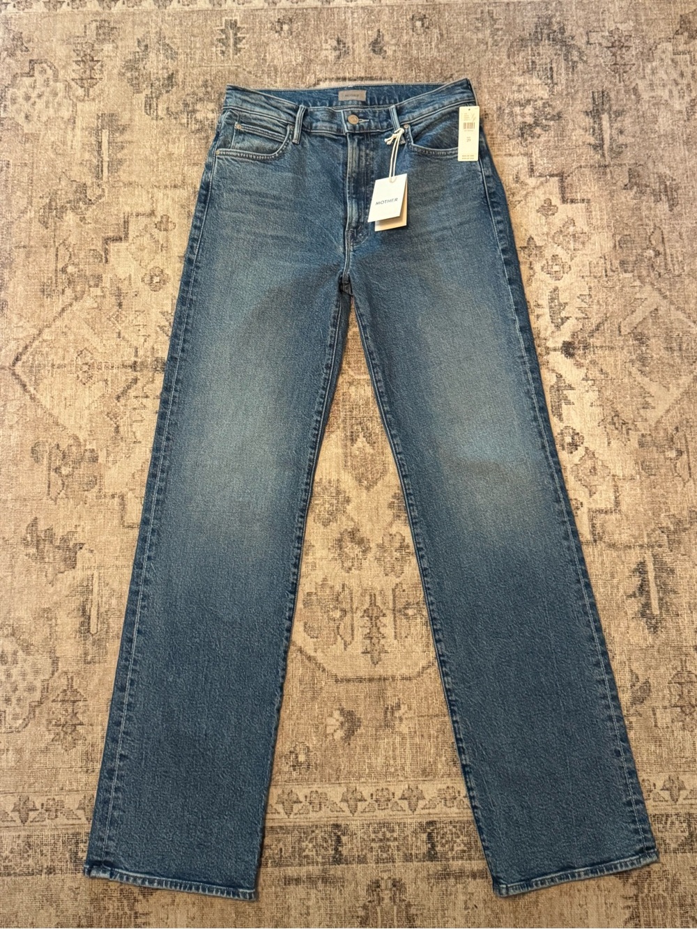 MOTHER Straight Leg Jeans in Light Blue Wash - Picture 6 of 11